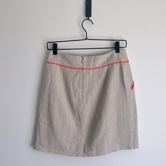 LOFT Women’s Linen Skirt Size 0 Tan Color - Picture 3 of 11
